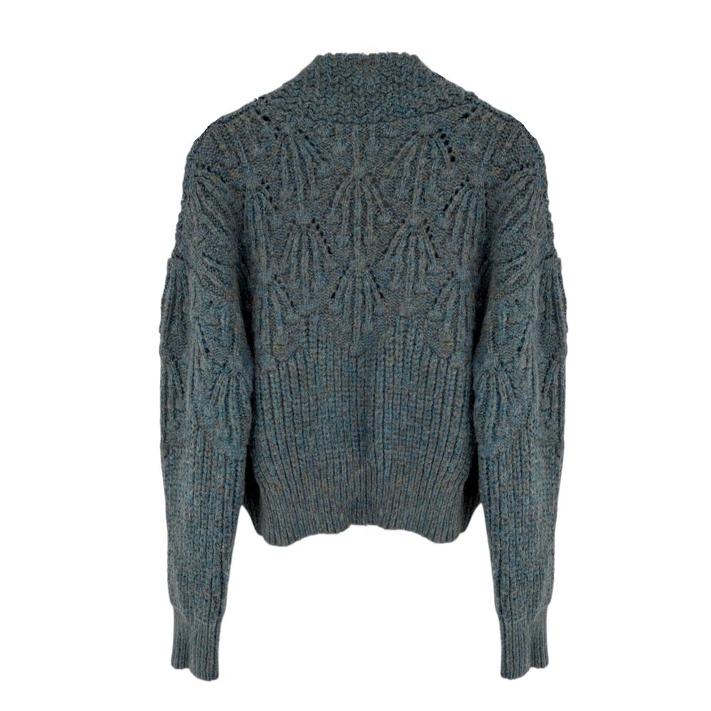 The GREAT. The Frond Montana Cardigan in Pine Needle Shimmer 1 | S - Picture 4 of 11